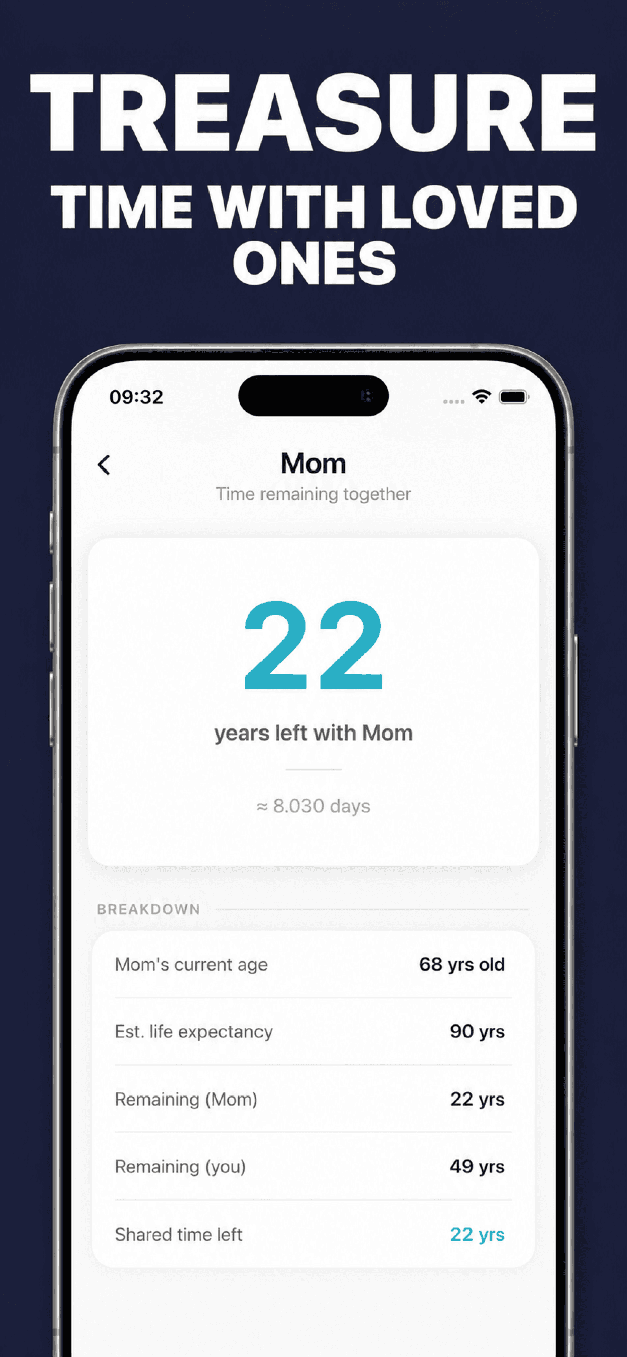 Life Countdown countdown timer and days remaining screen