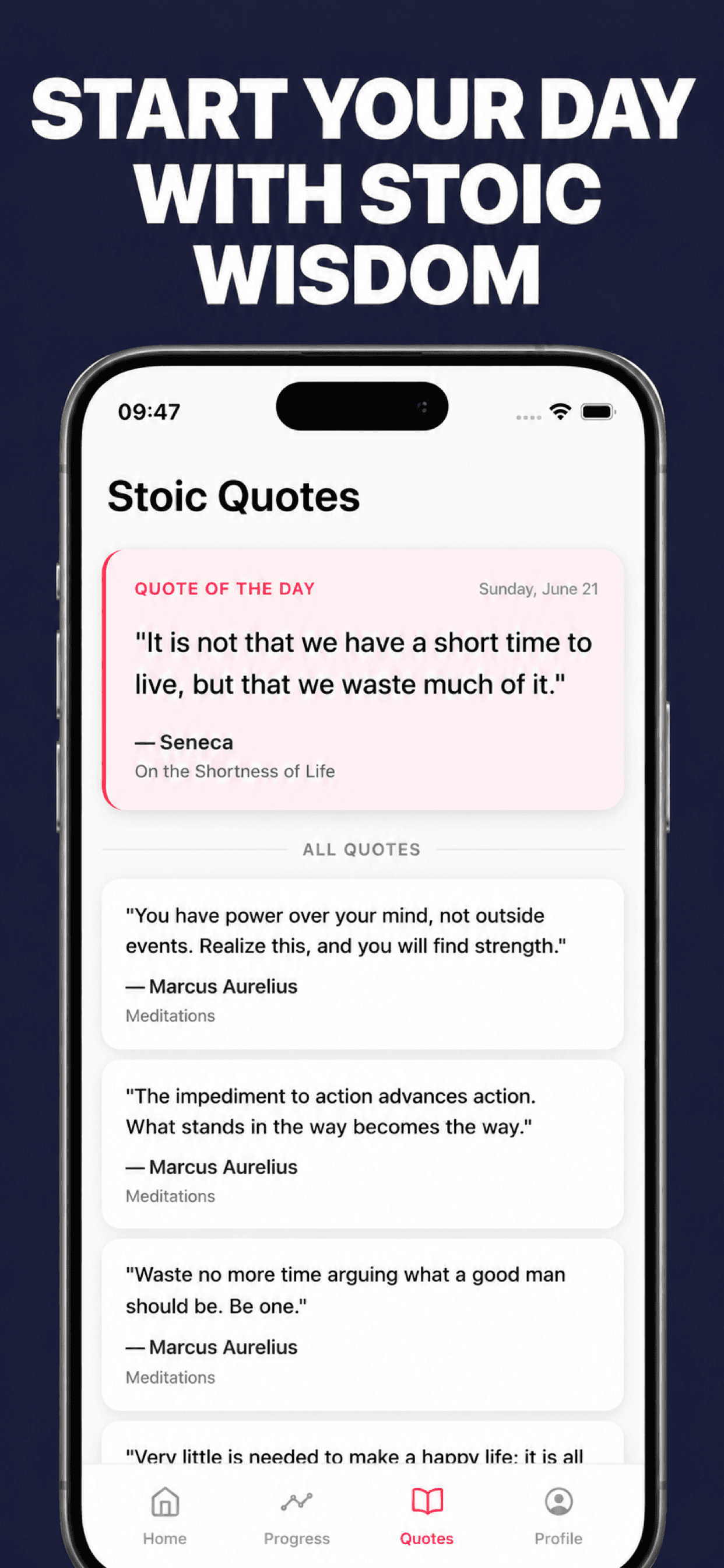 Life Countdown lock screen widget with daily Stoic quote